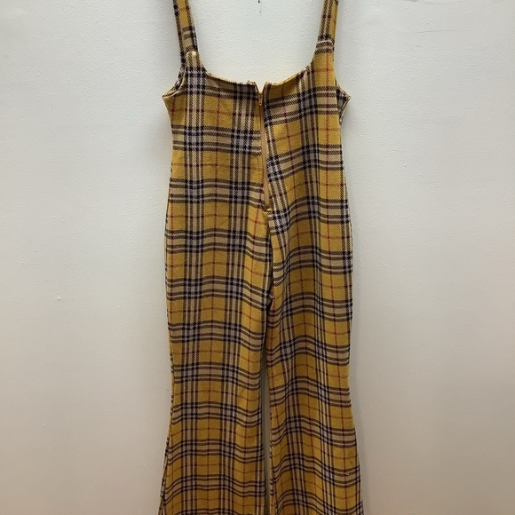 Goodtimes USA Size Medium Sleeveless Jumpsuit Back Zipper Closure Flare Bottom - Picture 6 of 8